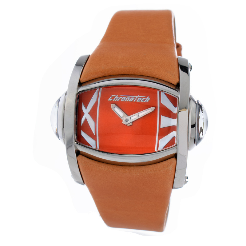 Zegarek CHRONOTECH CT7681M-06. Kwarcowy, Kolor pomarańczowy. Kobieta.