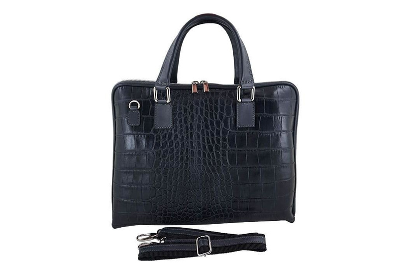 Torba na laptopa damska skórzana Barberinis - Czarna