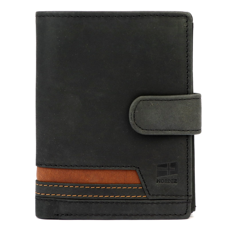 Skórzany męski portfel Nordee HVAL N4L