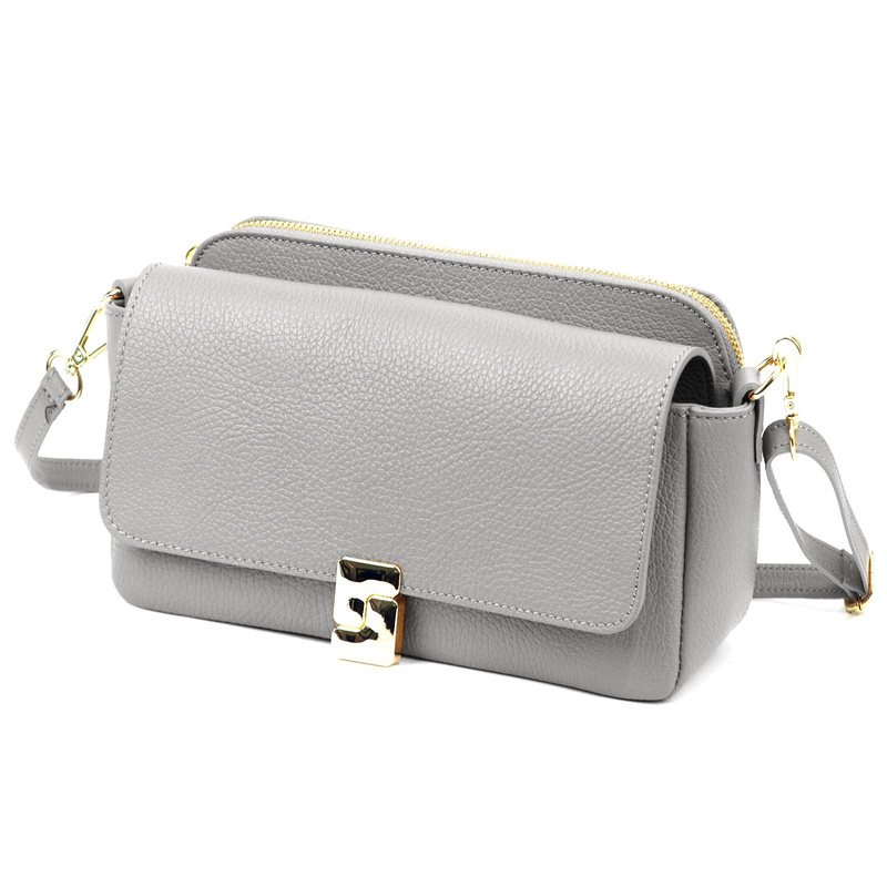 Luka torebka Skórzana elegancka damska listonoszka przez ramię kieszenie