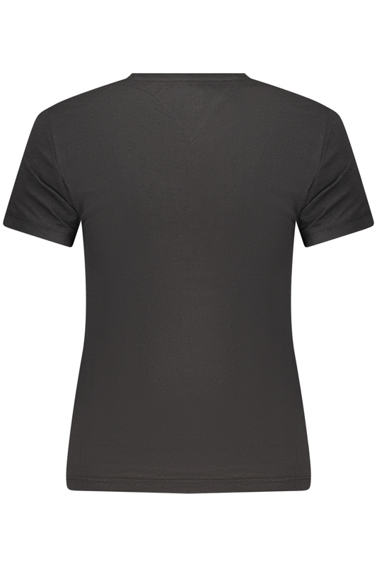 TOMMY HILFIGER DAMSKI T-SHIRT Z KRÓTKIM RĘKAWEM W KOLORZE CZARNYM