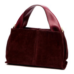 Stylowa Zamszowa damska listonoszka torebka z dopinanym paskiem od Luka