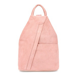 Pudrowo-różowa Vera Pelle włoski Plecak Skórzany damski mały T53