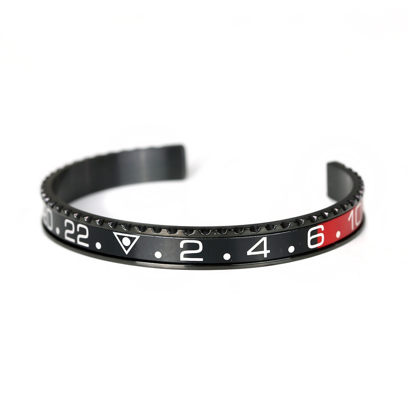 Biżuteria OYSTER BK-GMT-RDBK. Bransoletka, Kolor czarny. Mężczyzna.