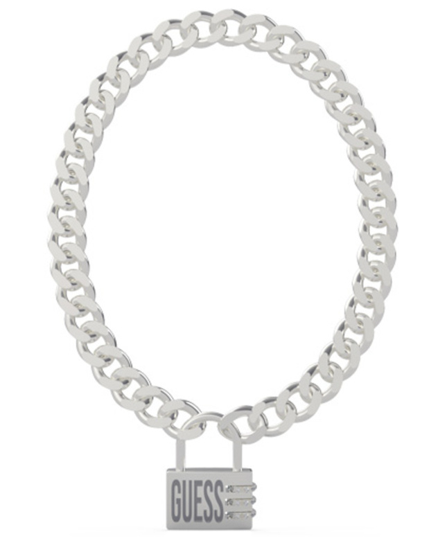 Biżuteria GUESS UMN20003. Naszyjnik, Kolor srebrny. Mężczyzna.