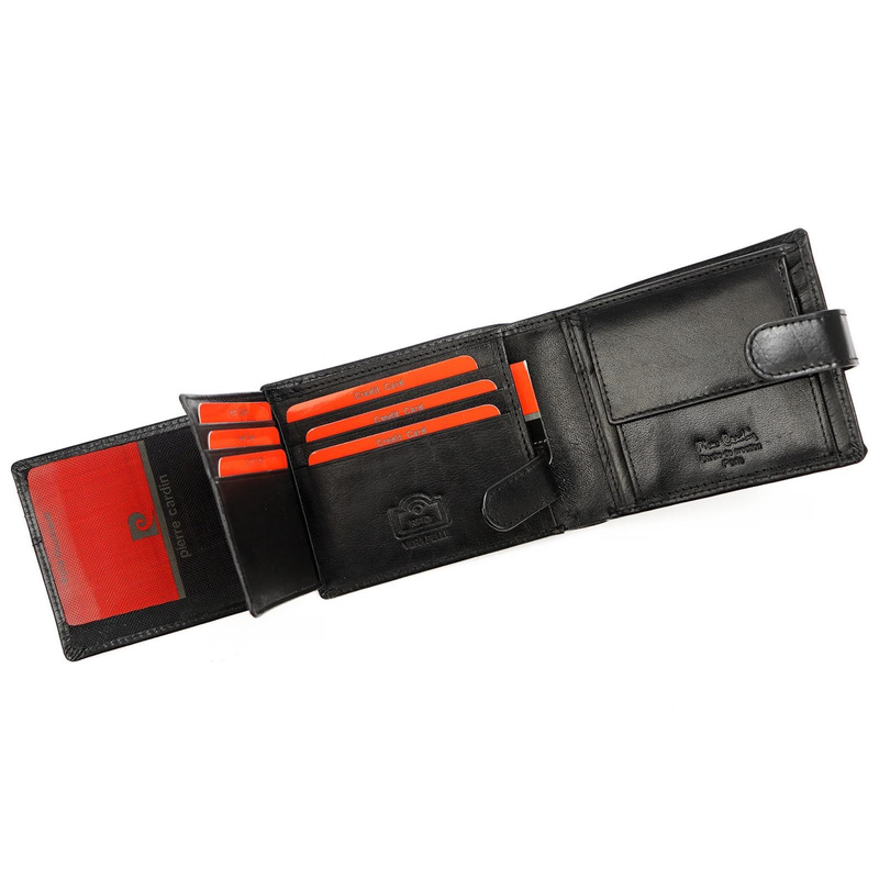 Pierre Cardin zestaw na prezent skórzany portfel i pasek do spodni męski