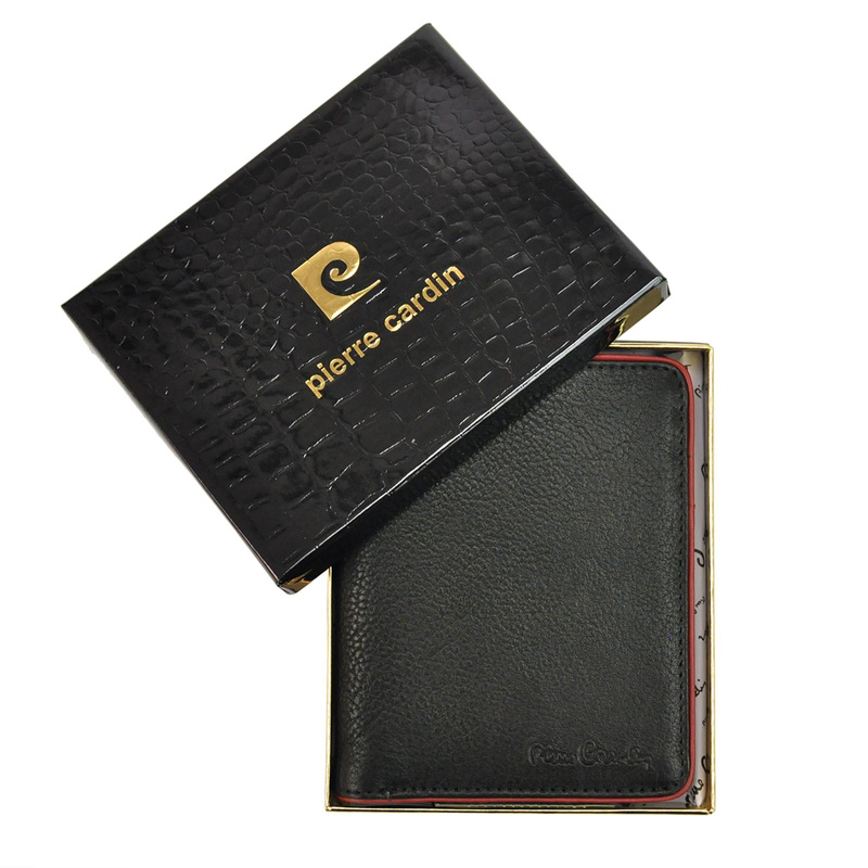 Pierre Cardin męski portfel skóra naturalna duży bez zapięcia RFID