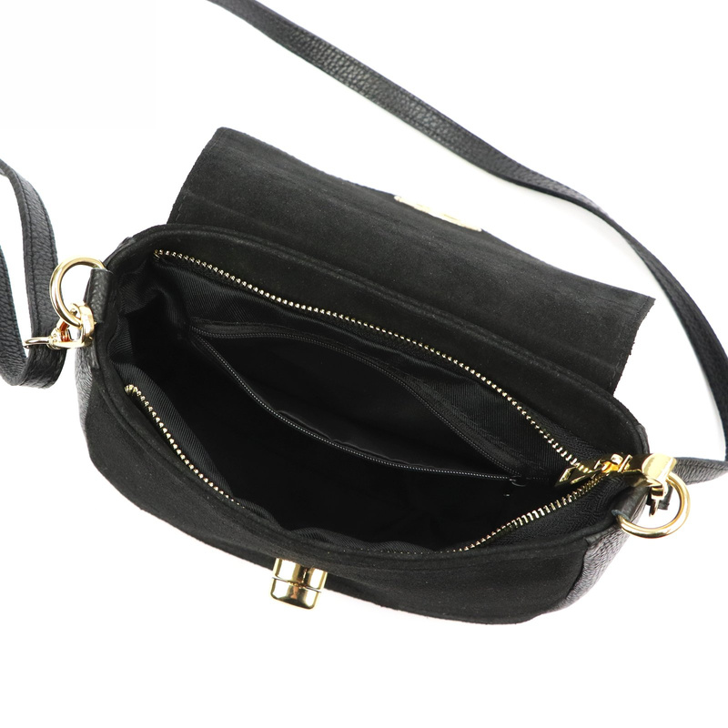 Luka damska listonoszka zamszowa skóra naturalna torebka przez ramię