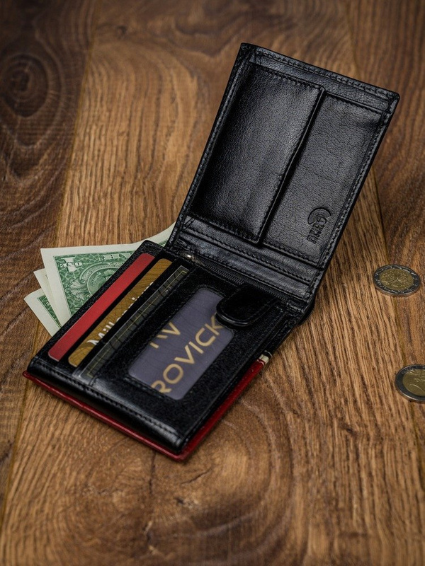 Portfel Skórzany Męski Rozbudowany Skóra Naturalna RFID Rovicky