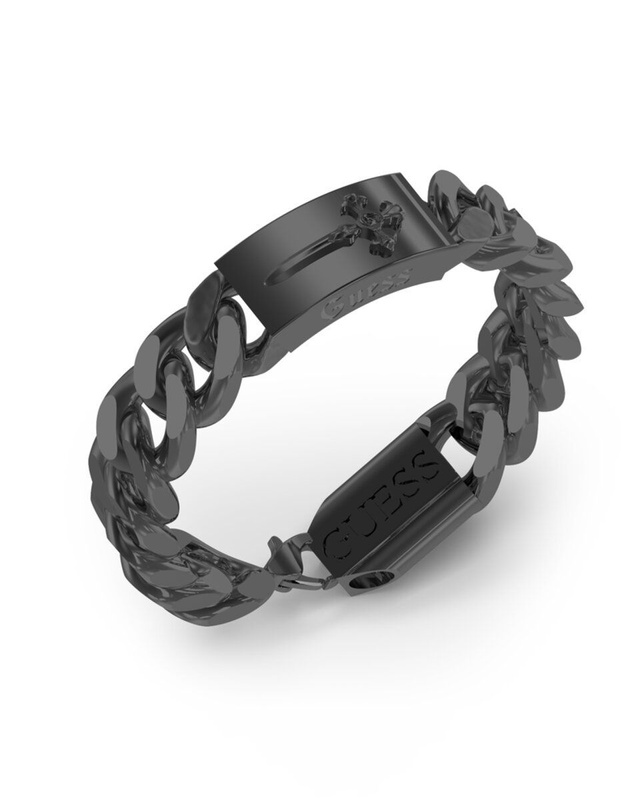 Biżuteria GUESS JUMB04022JWBK. Bransoletka, Kolor czarny. Mężczyzna.