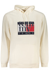 TOMMY HILFIGER M�SKA BLUZA Z ROZPINANYM NA ZAMEK BIA�A