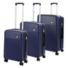 Pierre Cardin zestaw trzech walizek na kółkach ABS podróżne zamek na kod