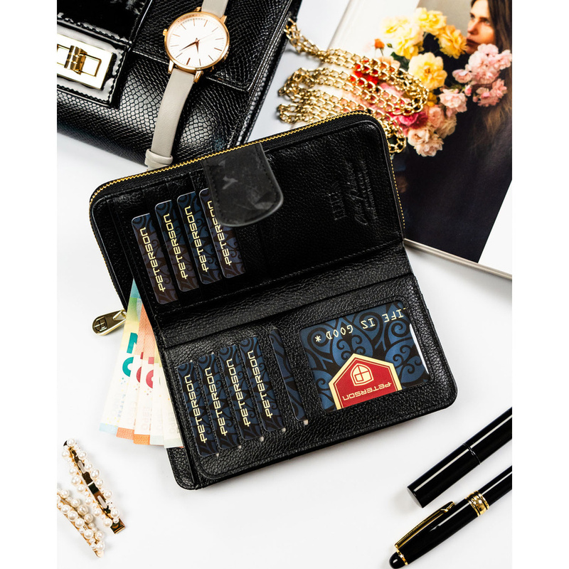 Skórzany damski portfel Peterson PTN PS116-MLF