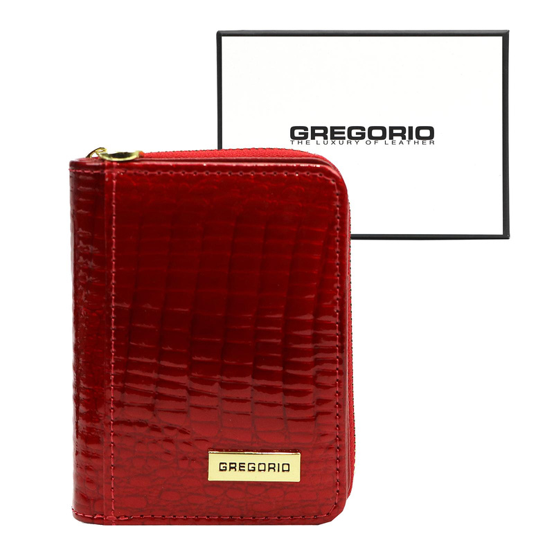 Portfel damski Gregorio GFN-125 mały z tłoczeniem croco