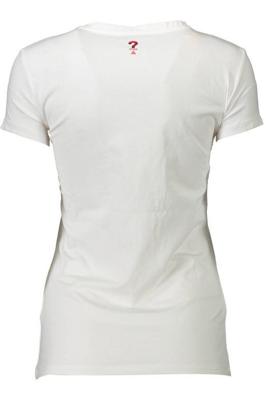 GUESS JEANS T-SHIRT Z KRÓTKIM RĘKAWEM DAMSKI BIAŁY