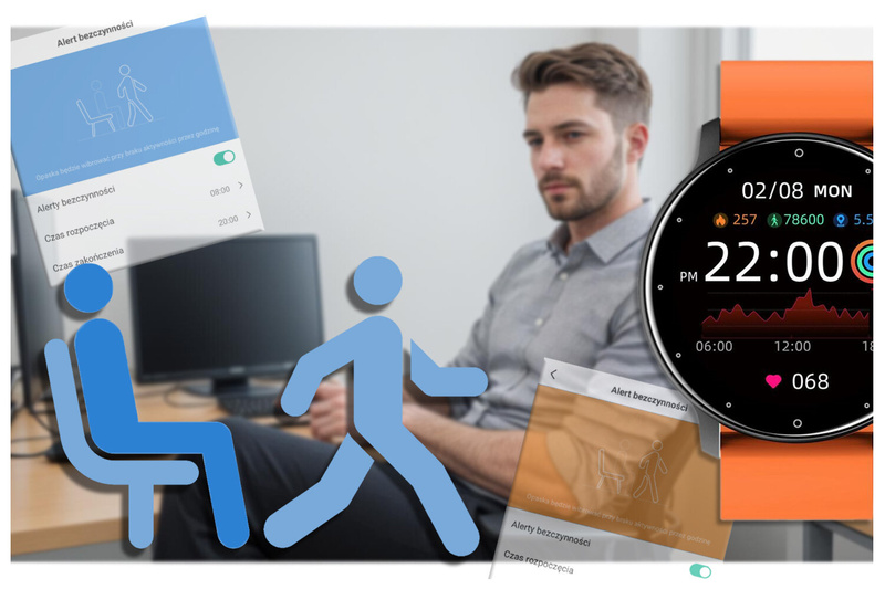 SMARTWATCH UNISEX GRAVITY GT1-10 - PULSOMETR, WŁASNE TARCZE (sg015j)