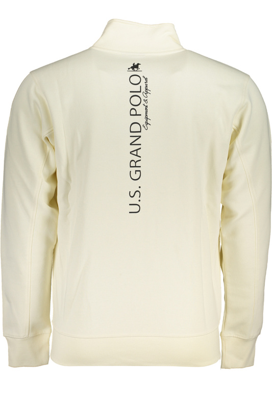 BIAŁA BLUZA MĘSKA Z ROZPINANYM NA ZAMEK BEZ SZYI US GRAND