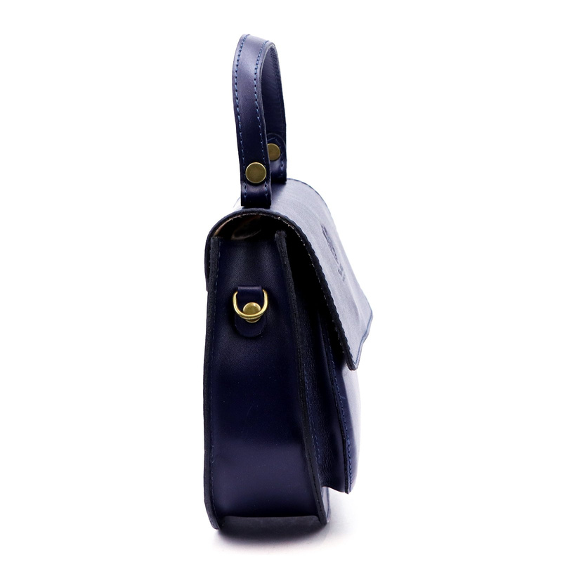 Zaokrąglona Listonoszka skórzana elegancka torebka na ramię Gregorio