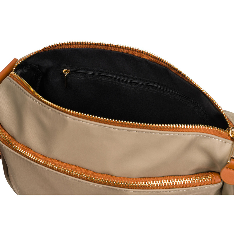 Miejska listonoszka damska z nylonu w odcieniach khaki i brązu - Peterson