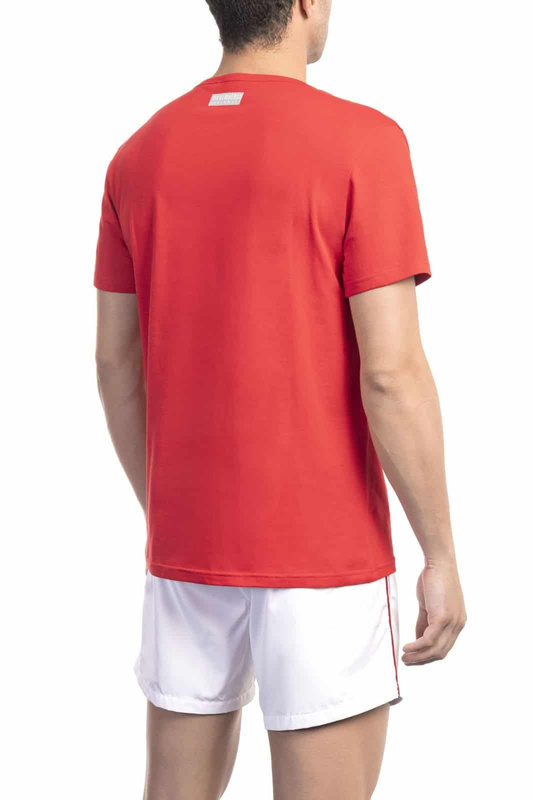 T-shirty marki Bikkembergs Beachwear model BKK1MTS02. Kolor Czerwony, Odzież Męskie. sezon: