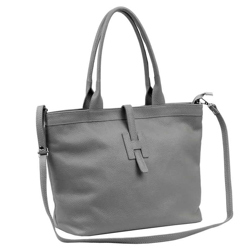 Stylowa Damska duża shopperbag skórzana elegancka torebka na ramię Luka