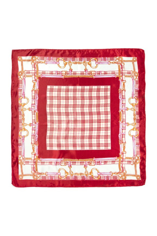 Apaszka Satin Plaid Chain XS