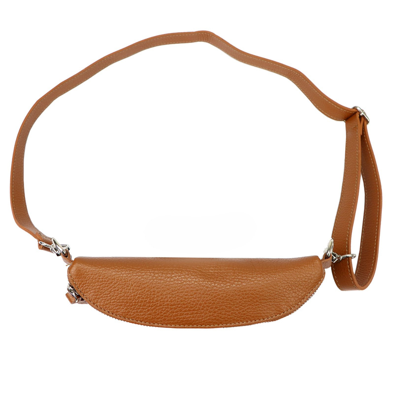 MiaMore damska saszetka nerka skóra naturalna przez ramię z kieszenią