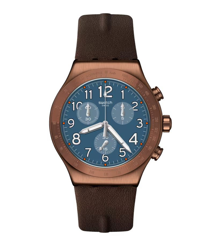 Zegarek SWATCH YVC100. Kwarcowy, Kolor niebieski. Mężczyzna.