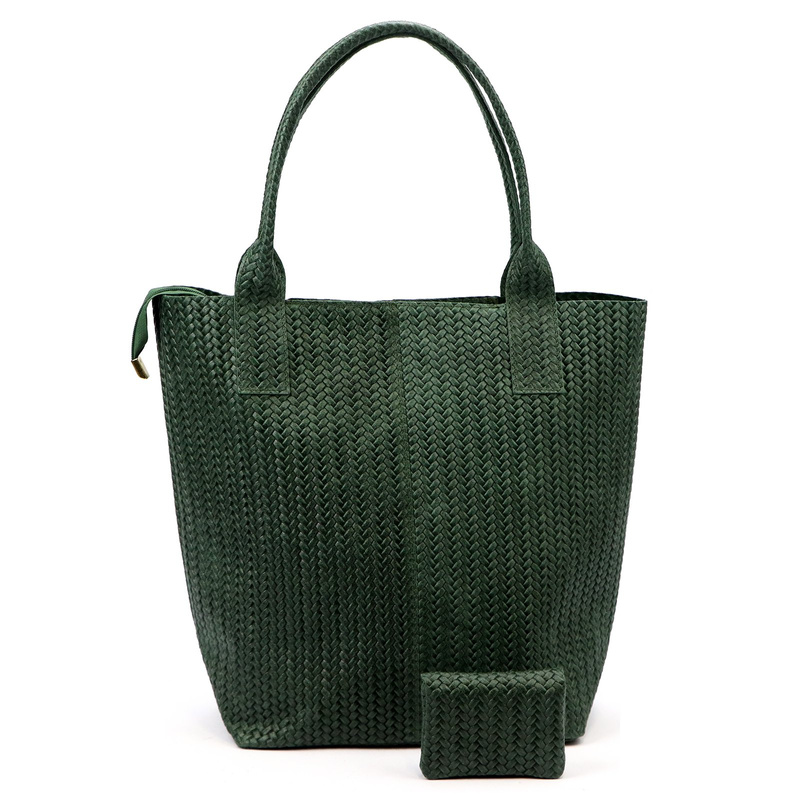 Vera Pelle damska shopperbag z dwoma etui torebka portfel skóra naturalna