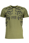 ZIELONY T-SHIRT M�SKI Z KR�TKIM R�KAWEM KLASY CAVALLI