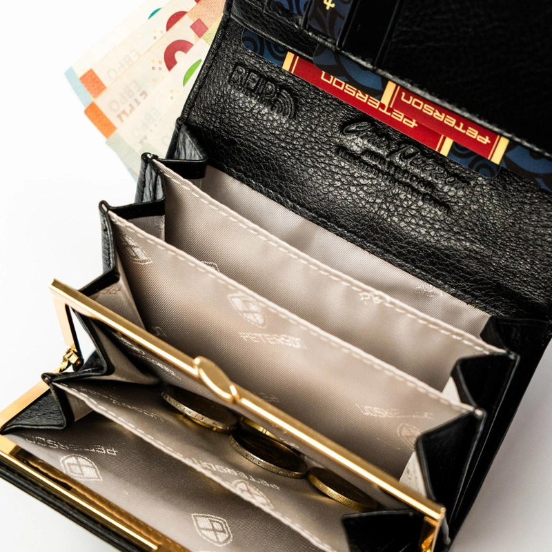 Skórzany damski portfel Peterson PTN PS445-MLF