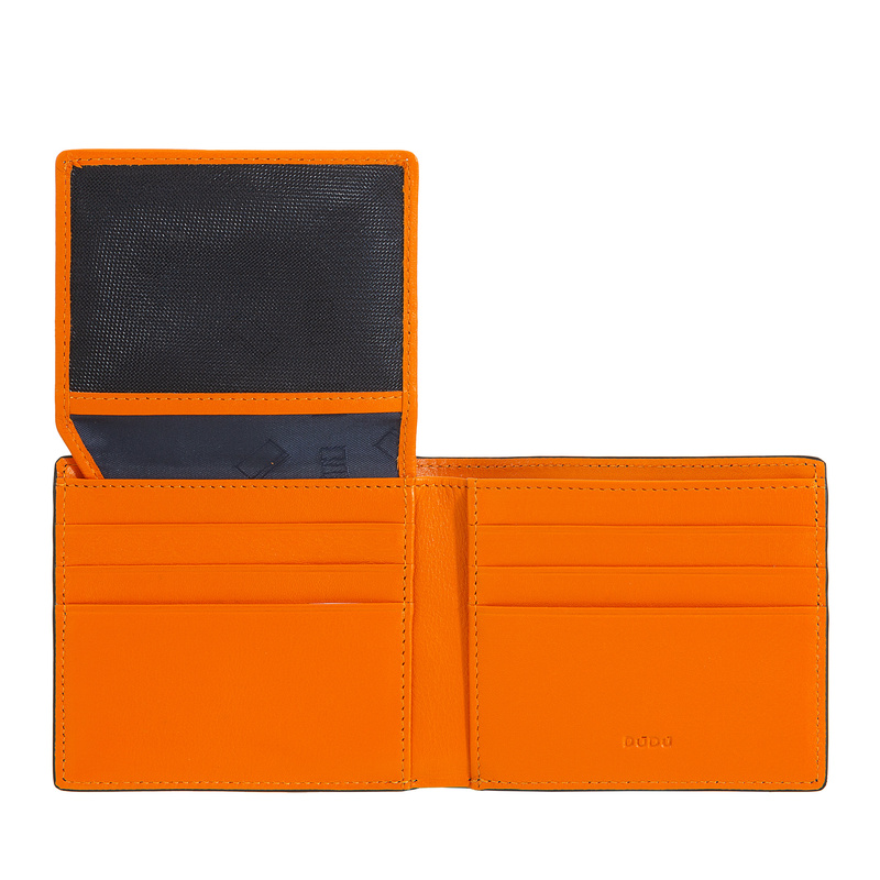 DUDU męski portfel skóra naturalna rozbudowany składany kompaktowy