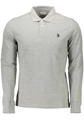 KOSZULKA POLO US Z DŁUGIM RĘKAWEM MĘSKA SZARA