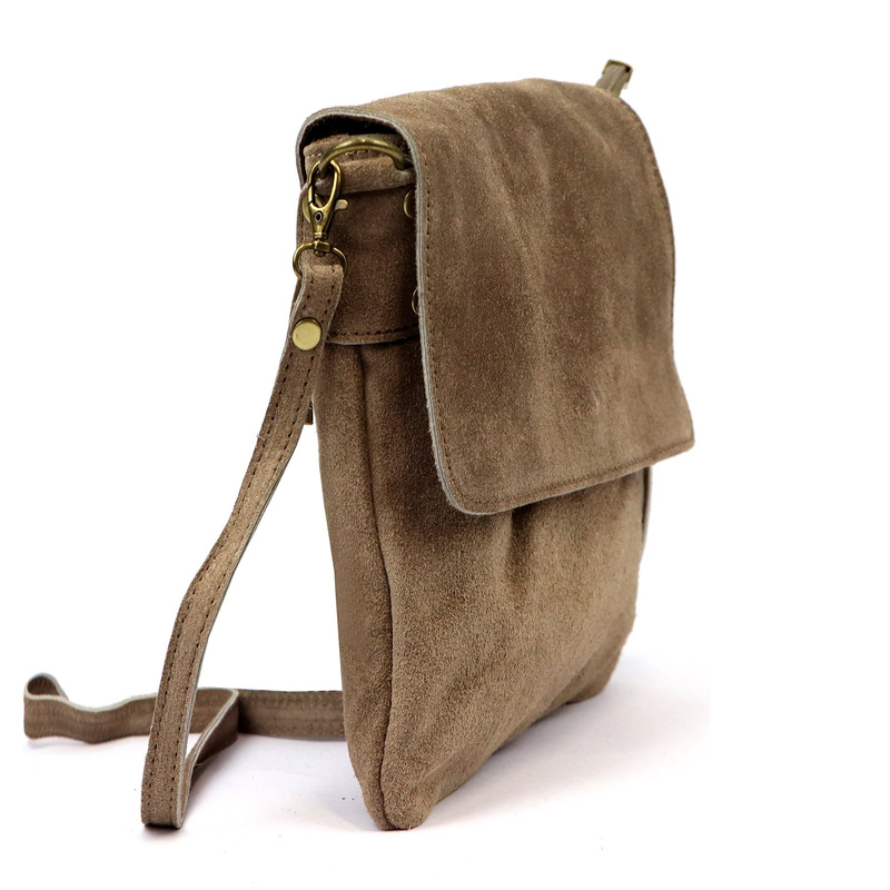 Vera Pelle damska listonoszka skóra naturalna torebka przez ramię z klapą