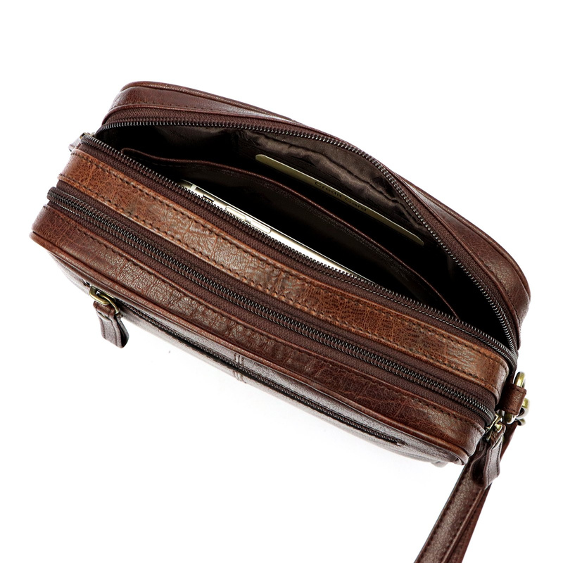 Saszetka męska z naturalnej skóry EL FORREST MB13-22