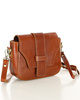 Torebka skórzana crossbody bag MAZZINI VERONA - camel