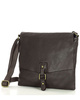Torebka skórzana listonoszka stylowy minimalizm ala messenger leather bag - MARCO MAZZINI brąz caffe