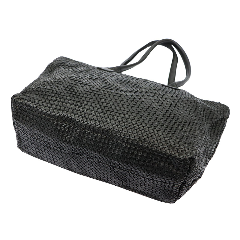 Pleciona shopperbag damska Damska torebka na ramię ze skóry naturalnej VS