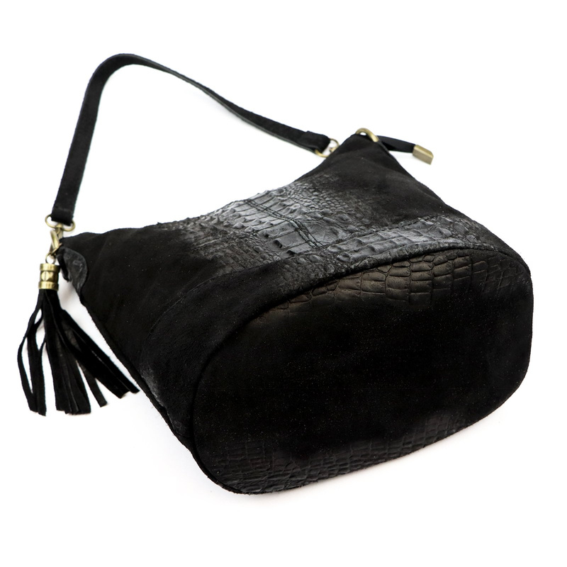 Damska torebka ze skóry naturalnej Luka 26-027 CROCO