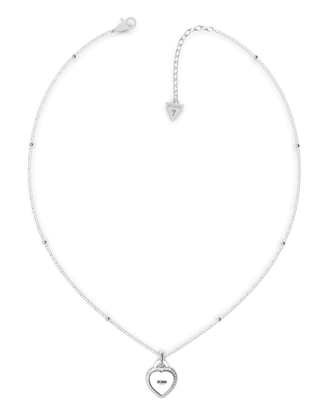 Biżuteria GUESS JUBN01420JWRH. Naszyjnik, Kolor szary. Kobieta.