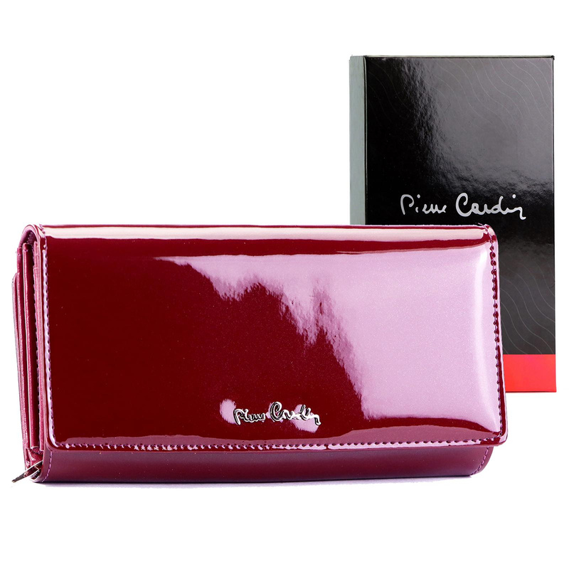 skóra naturalna + Damski portfel ze skóry ekologicznej Pierre Cardin 07 SHINY 121