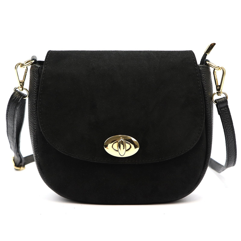 Luka damska listonoszka zamszowa skóra naturalna torebka przez ramię