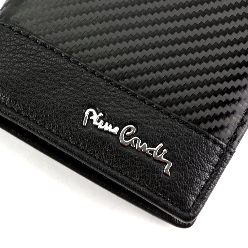 Pionowy duży pojemny Skórzany męski portfel marki Pierre Cardin z RFID
