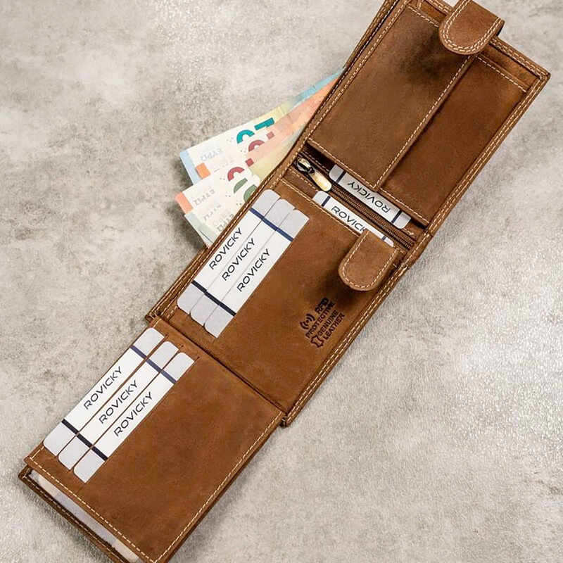 Skórzany męski portfel Wild ANIMALS N992L-CHM-SHE