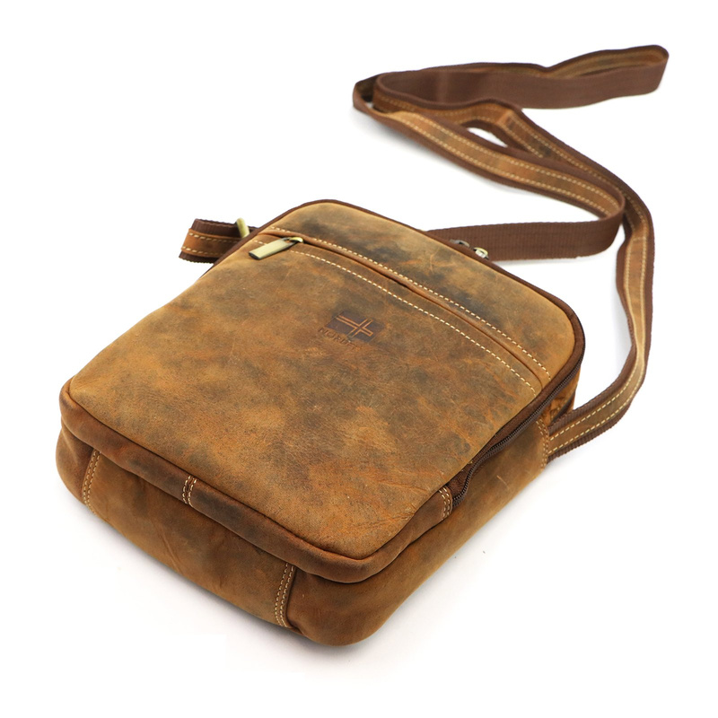 Nordee męska saszetka skóra naturalna torba miejska na ramię z kieszeniami