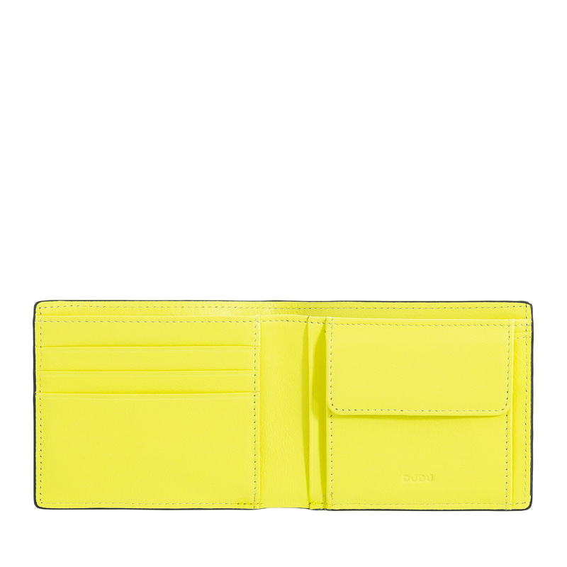 DUDU męski portfel skóra naturalna składany kompaktowy elegancki
