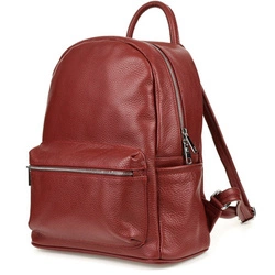 Skórzany plecak A4 duży pojemny do szkoły Włoski P16