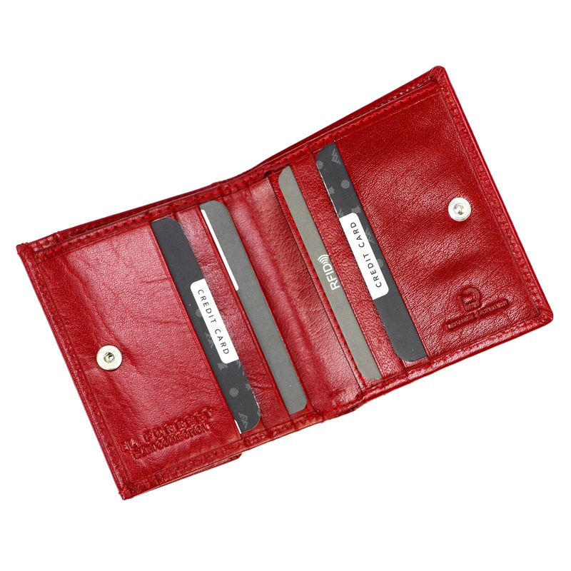 EL FORREST damska portmonetka skóra naturalna mały portfel system RFID