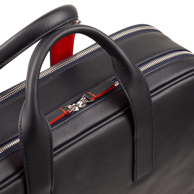 Skórzana torba na laptopa aktówka z paskiem DUDU