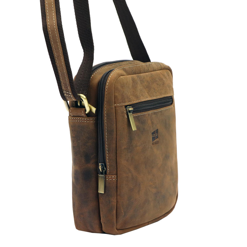 Saszetka męska z naturalnej skóry Nordee MSD-03 GM06